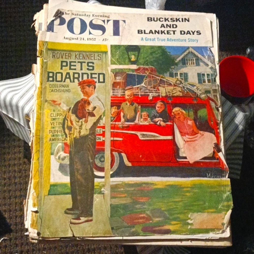 3 vintage magazines. The post and 2 issues of Time magazine.